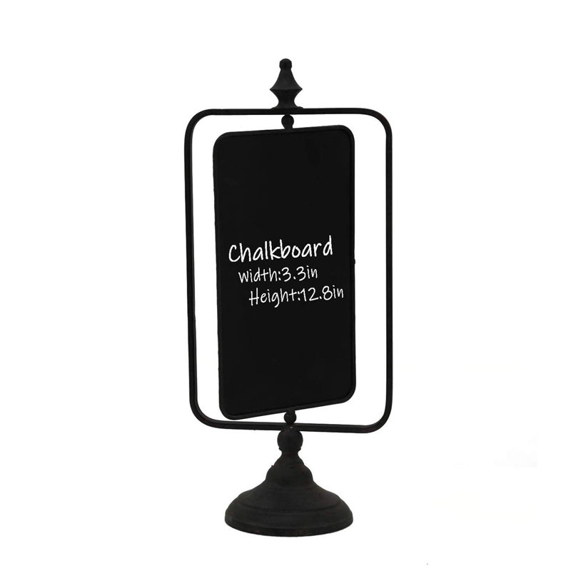 Gracie Oaks Metal Stand Tabletop Chalkboard Wayfair